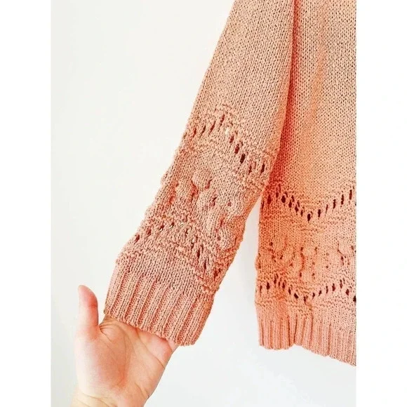 Boutique Brand Coral Chunky Cardigan Size M - Picture 5 of 11